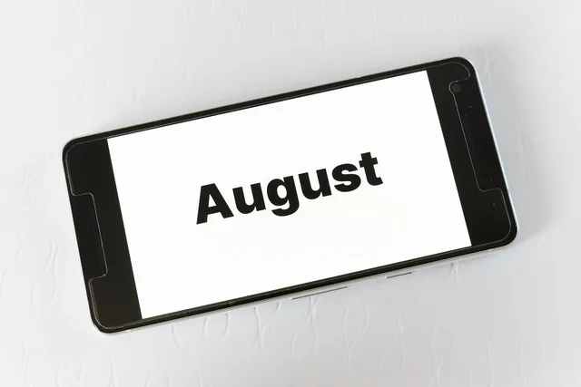 mockup, screen, smartphone, website, blog, word, august, month, year, time, calendar, meeting, date, appointment calendar, week, time management, event, memory. How to Pick the Right File Format for a Content Calendar Template Download